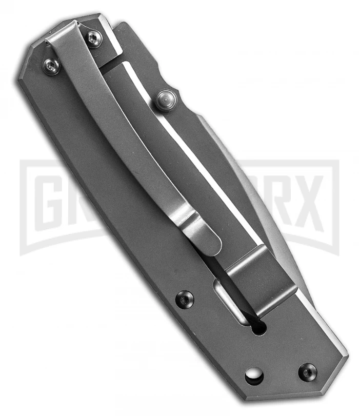 Schrade SCH304S Tactical Drop Point Folding Knife - Gray Serr 2 Schrade SCH304S Tactical Drop Point Folding Knife - Gray Serr - Image 2