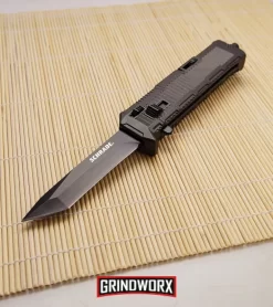 Schrade SCHOTF8TB Viper OTF Black Aluminum Assisted Knife - Tanto Black Plain -Knives Sale Online Shop schrade otf schotf8tb dl large