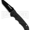 Schrade Mini Black Automatic Knife - Tanto Black Plain