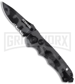 Schrade Mini Extreme Survival SC60MCS Urban Camo Automatic - Spear Point Serr