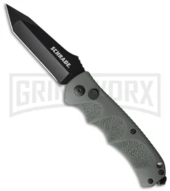 Schrade Extreme Survival Green Automatic Knife - Tanto Black Plain