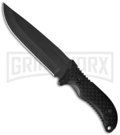 Schrade Black Extreme Survival SCHF38 Fixed Blade Knife - Black Plain