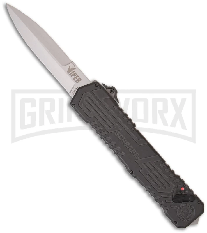 Schrade Viper SCHOTF3 OTF Assisted Opening Knife - Bead Blast Plain 1 Schrade Viper SCHOTF3 OTF Assisted Opening Knife - Bead Blast Plain