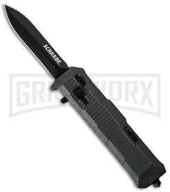 Schrade SCHOTF8B Viper OTF Gray Automatic Knife - Black Plain
