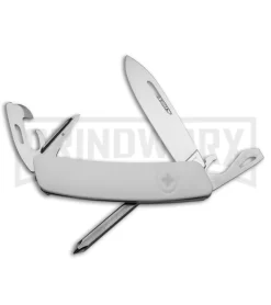 Swiza D04 White Swiss Pocket Knife - Satin Plain