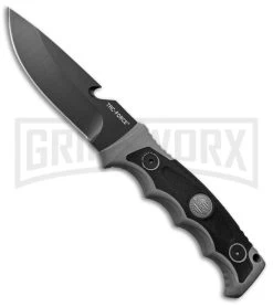 Tac-Force SureFire Gray Fixed Blade Knife - Black Plain
