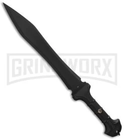 United Cutlery Black Combat Commander Gladiator Sword - Black Plain