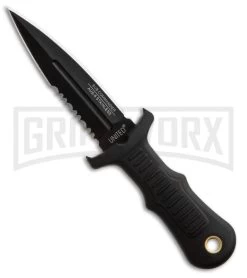 United Cutlery Sub Commander Black Mini Boot Knife - Black Plain